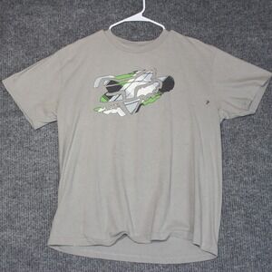 Y2K Fox Racing T Shirt Mens XL Beige Logo Graphic‎ Short Sleeve Casual Top Tee